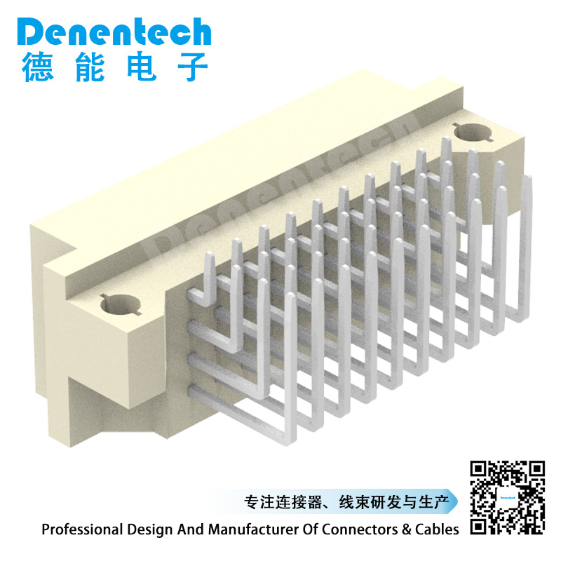 Denentech hot sale product 2.54MM four row male right angle DIP DIN41612 Header in stock